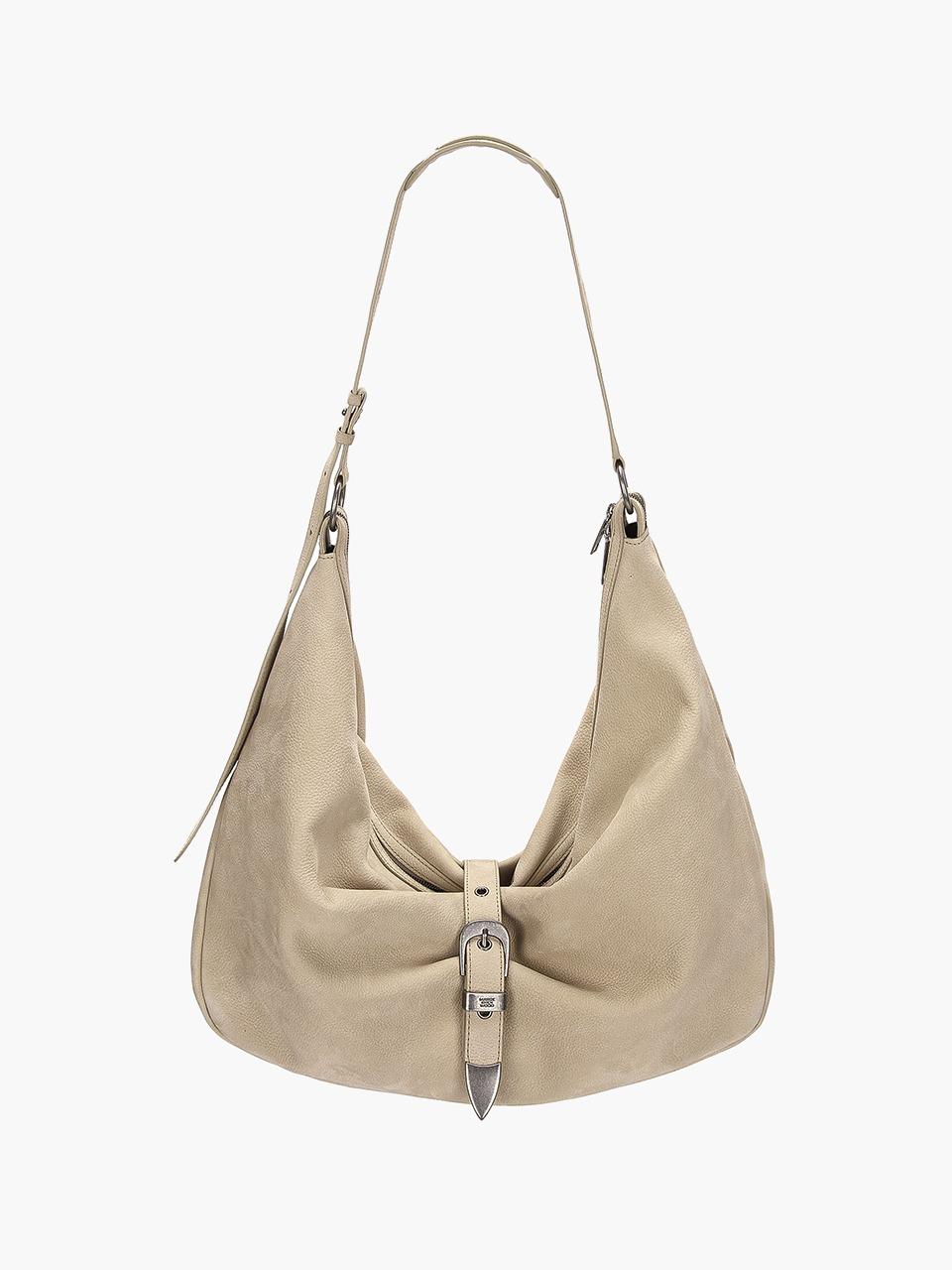 BELTED HOBO_nude nubuck