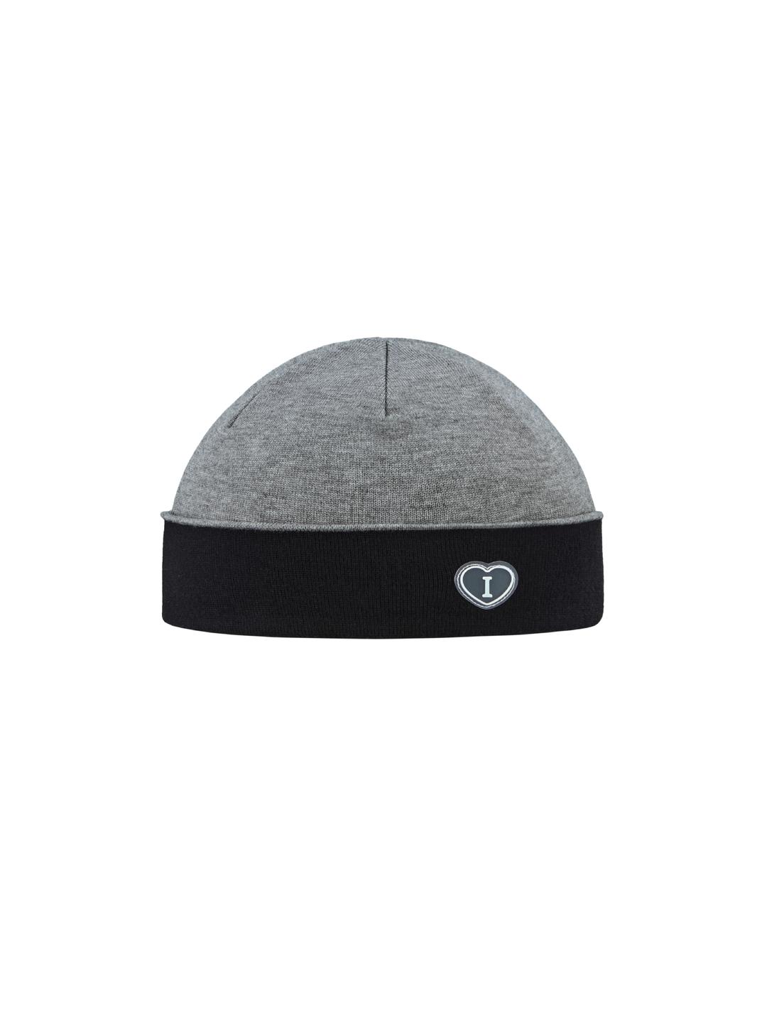Twin key beanie - Black gray (트윈 키 비니 블랙 그레이)