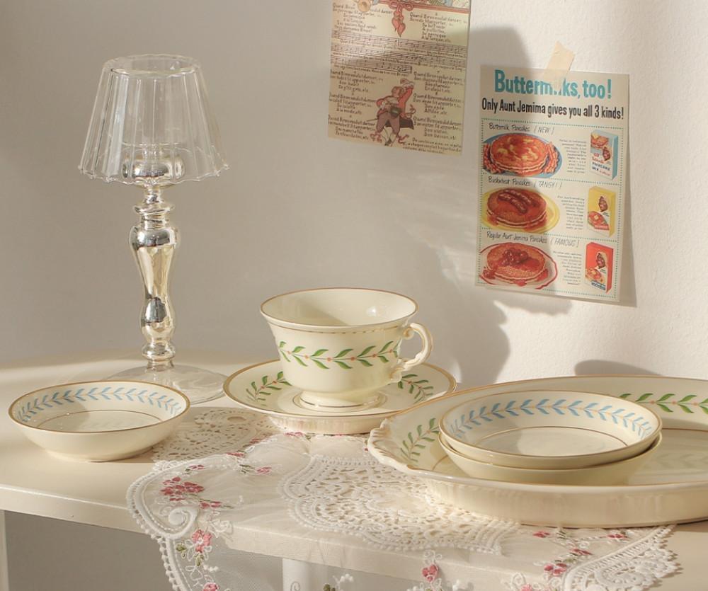 시라쿠스 골드라인 로렐 시리즈 5종 택1 찬기 오발접시 오발볼 커피잔세트 집들이 생일선물