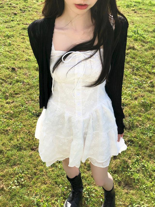 어다울 Jelli shirring choker long dress - ivory - 위시버킷