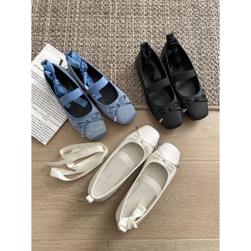 갓수 발레코어 플랫 슈즈 프렌치 봄 낮은굽