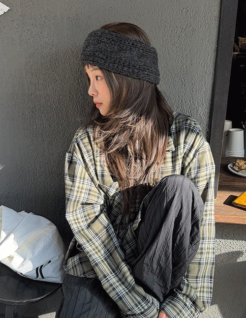 코지 케이블 헤어밴드