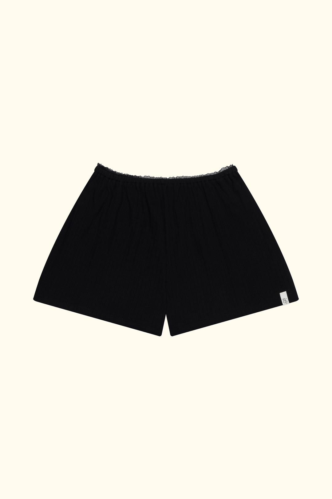 Alia lace shorts (Black)