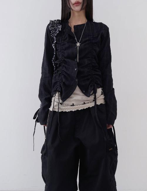 shirring strap blouse