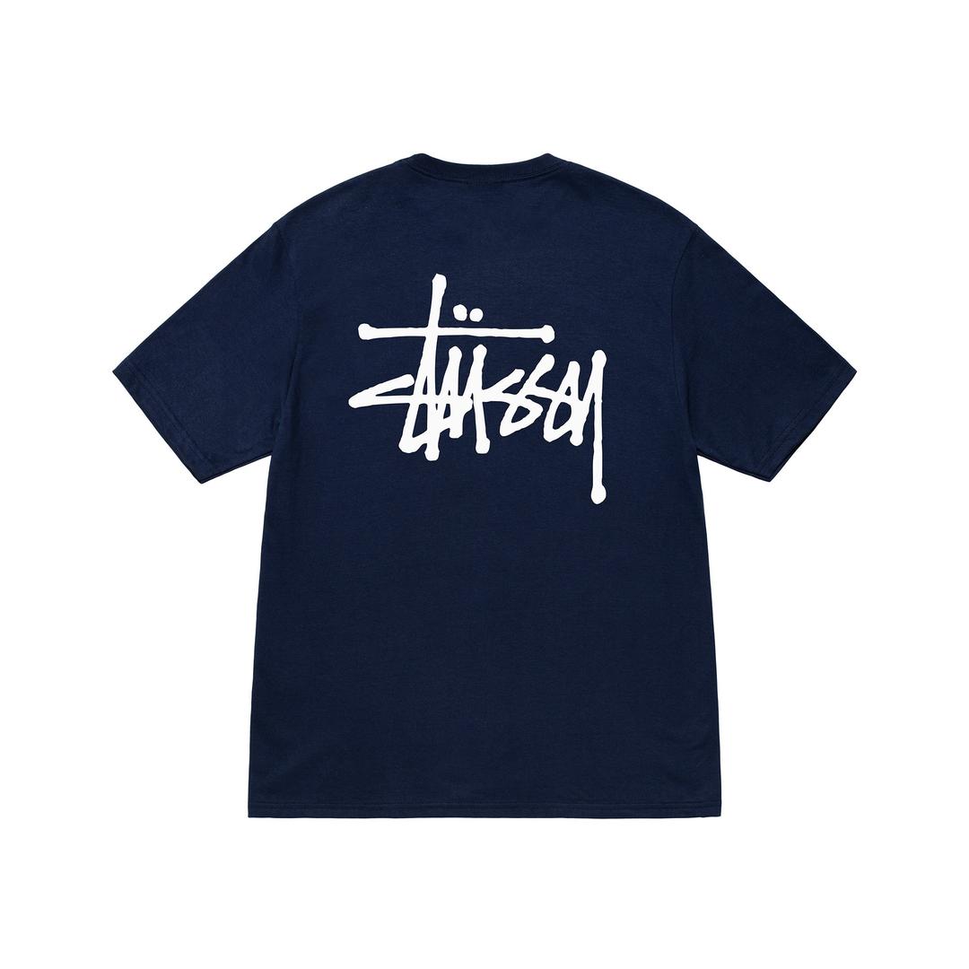 BASIC STÜSSY TEE - Navy / S