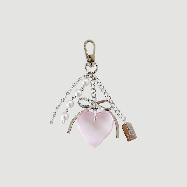 clear heart keyring