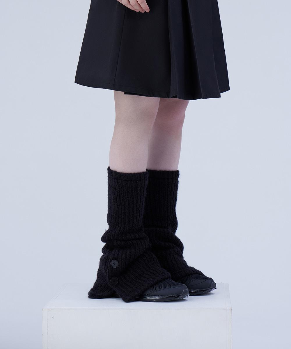 Knit leg warmer BLACK