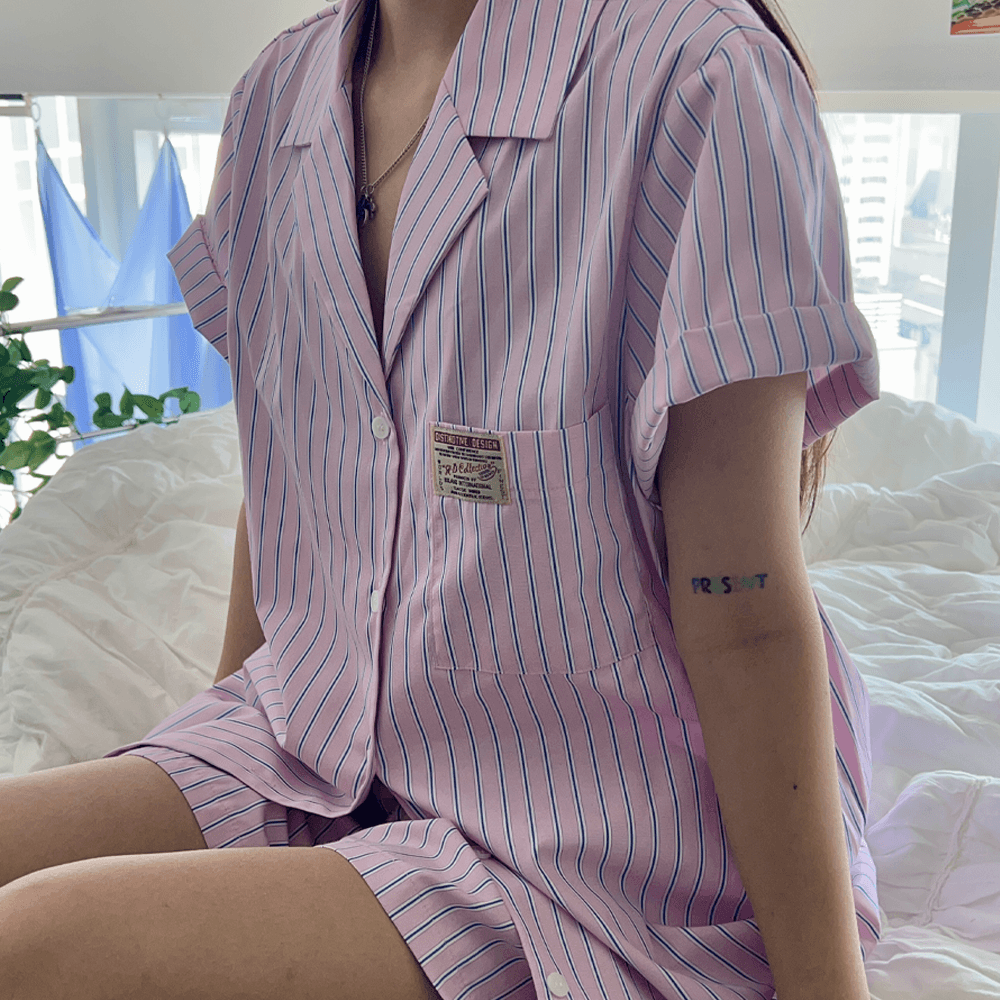 summer pajama set - pink