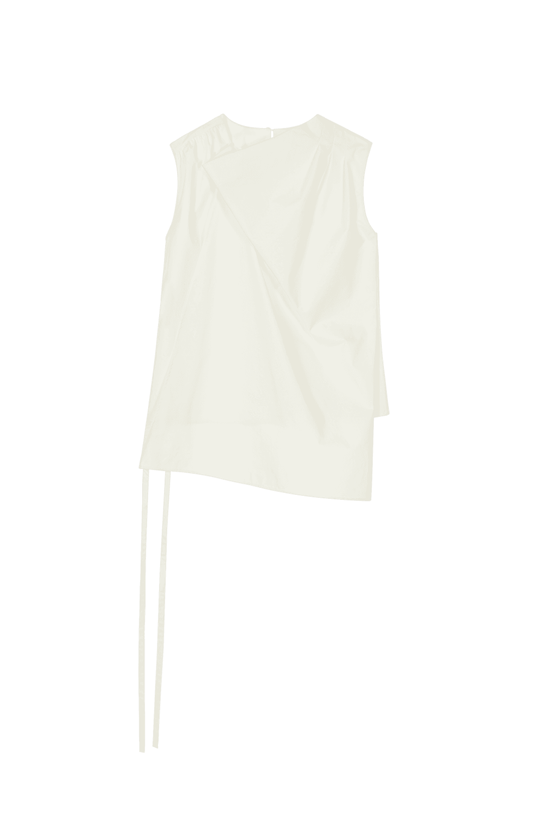 DRAPED STRAP BLOUSE (WHITE)
