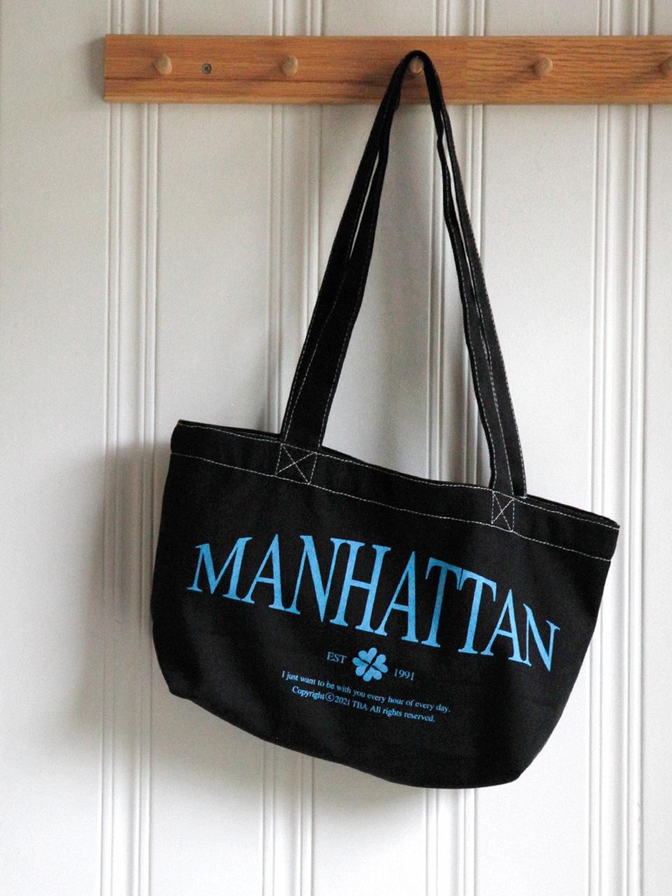 TBA 캔버스백 맨하탄 블랙/블루 001