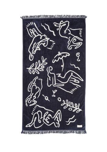 베이리프 Business and Pleasure Co. The Beach Towel - le Basque Navy