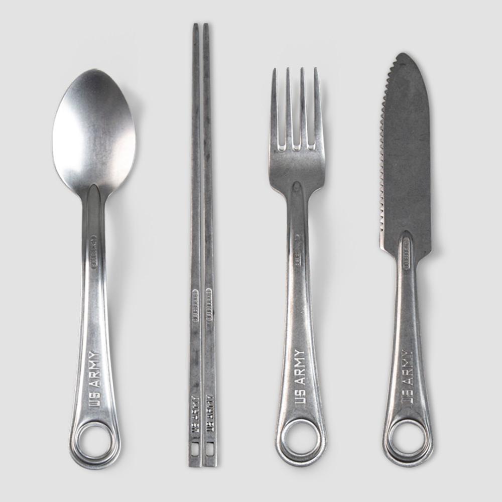 1+1 블루버켓 2세대 캠핑 커트러리 세트 US ARMY STY : 블루버켓