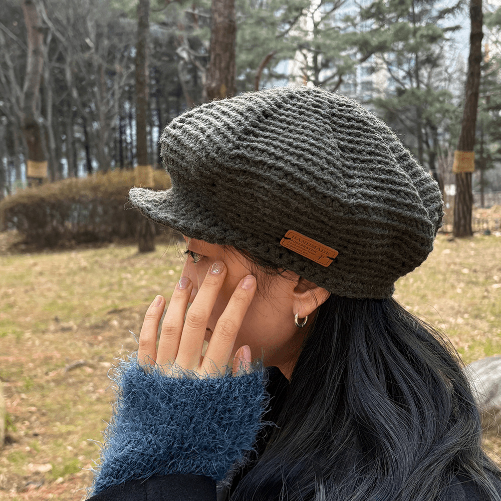 하비울 팔각 캡 베레모