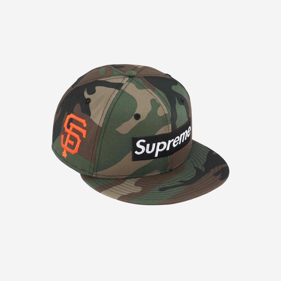 Supreme x MLB Teams Box Logo New Era Woodland Camo San Francisco - 24SS