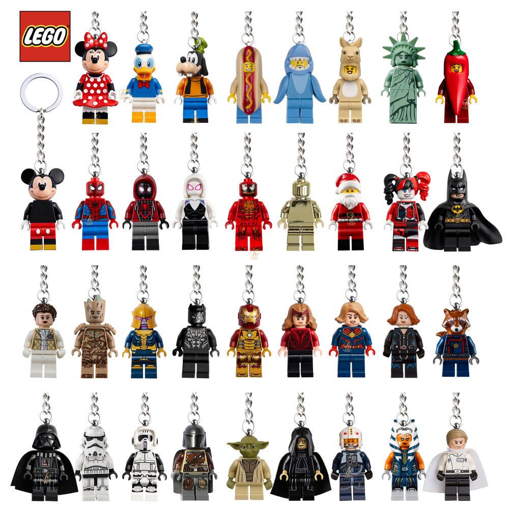 레고 열쇠고리 71종 디즈니 스타워즈 캐릭터 미키마우스 배트맨 미니 구피 도날드 스파이더맨 아이언맨 마블 배트맨 슈퍼맨 요다 닌자고 상어 자유의여신상 유치원 어린이 키링 [선택형]