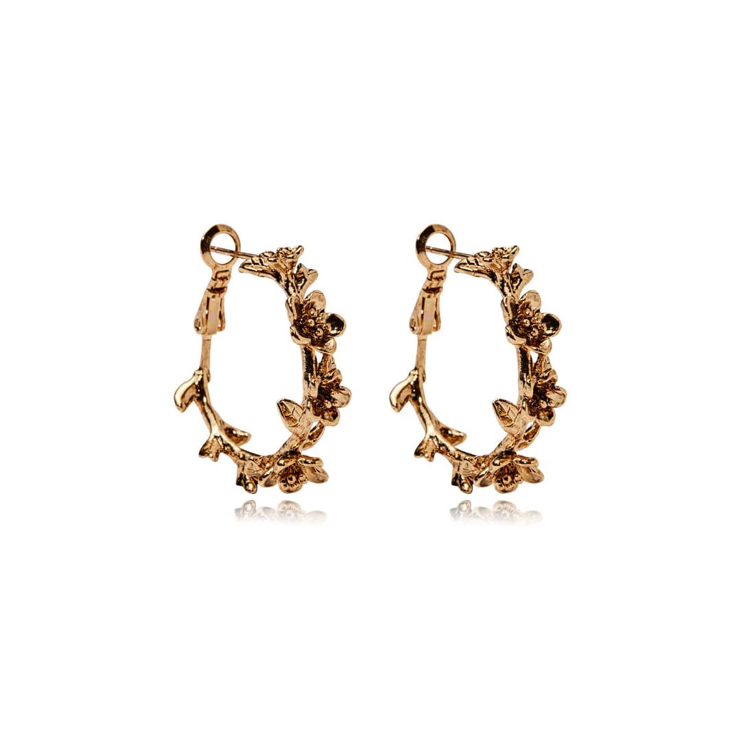 Garden Small Hoop Earrings Gold