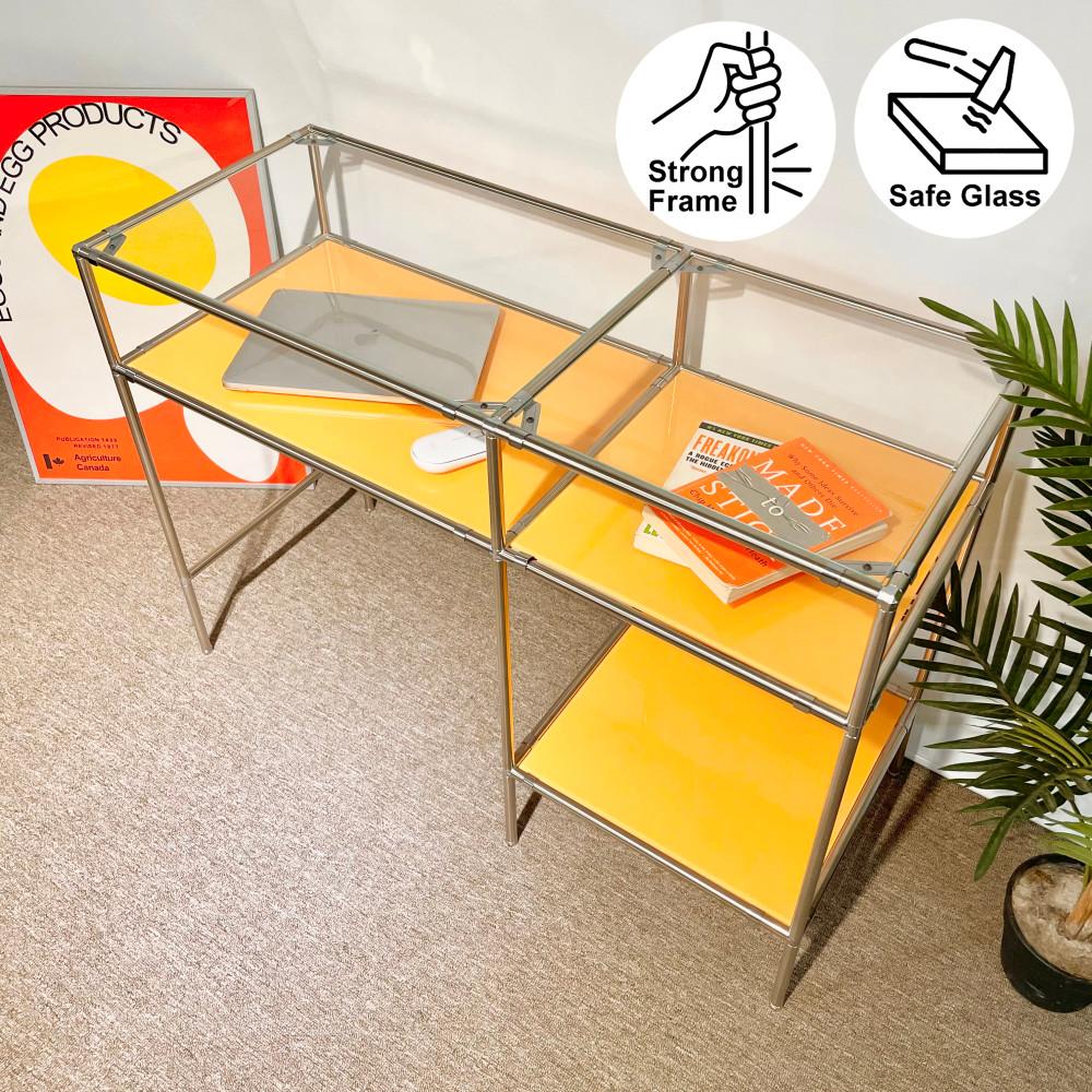 E-2B3 미드센츄리 모듈가구 (고품질 강화유리 완조립)