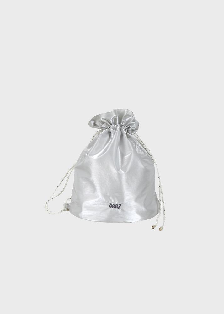 a glossy bag mini (silver)