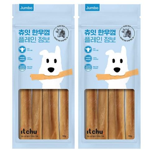 잇츄 츄잇 한우껌 점보 중대형견용 덴탈껌, 플레인, 90g, 2개 - 덴탈껌 | 쿠팡
