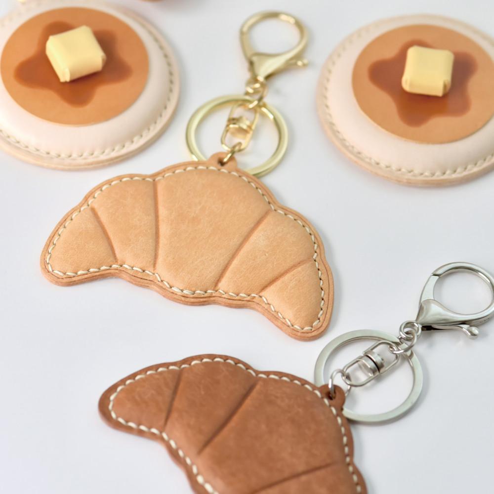 라운디드엣지 핸드메이드 크로와상 팬케이크 키링 키홀더 열쇠고리 스마트톡