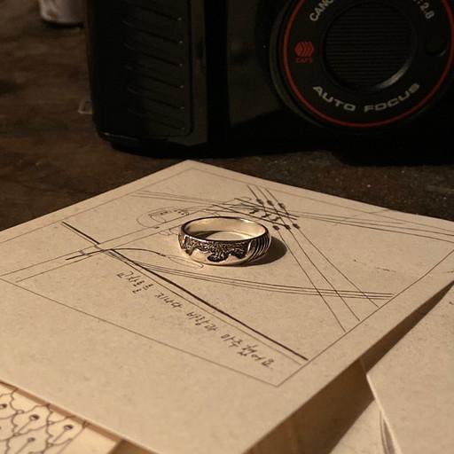 유화 파도 가락지 실버 925