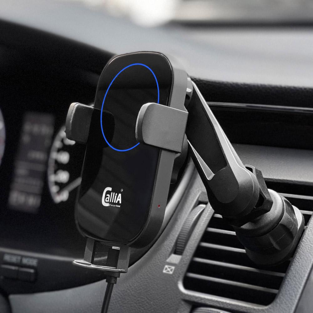 [선물포장] 칼리아 SG-520D 차량용 15w 고속 무선 충전 거치대 (시거잭증정)