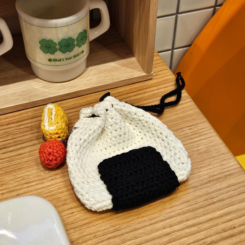 [DIY] 오니기리 파우치&반찬세트 코바늘 뜨개 키트(도안,영상 포함) 해피코튼 핸드메이드 패키지 주먹밥 뜨개