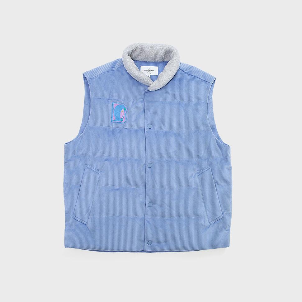 WAPPEN CORDUROY DOWN VEST_SKY BLUE