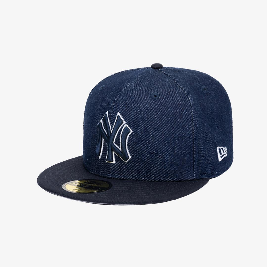 MLB 뉴욕 양키스 데님 투 톤 사이즈캡 네이비