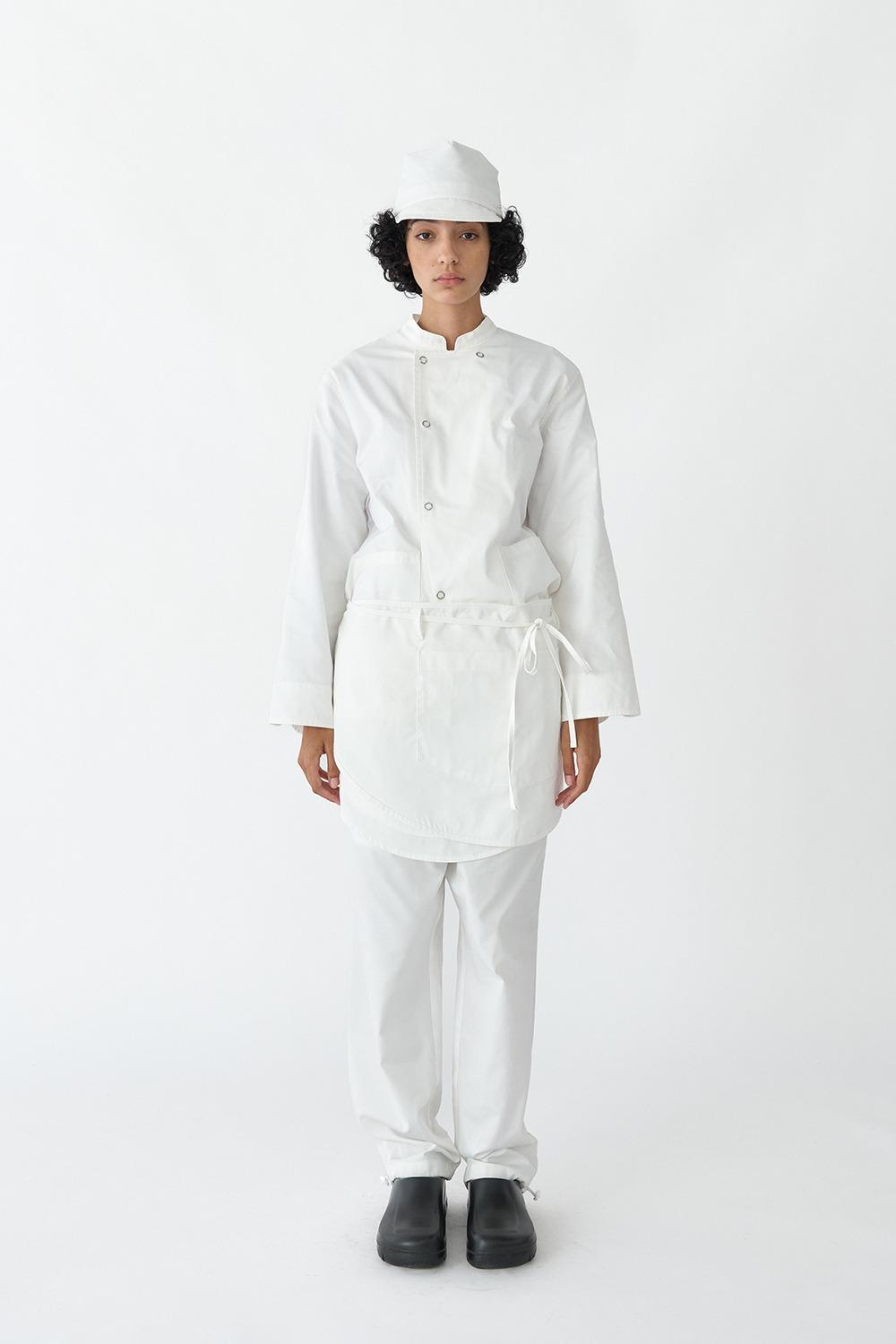 Half Round Apron White - WORKWORK