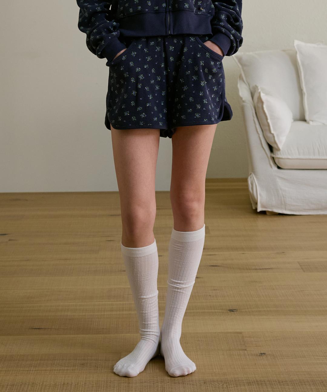 Andy Flower Waffle Shorts (Navy)