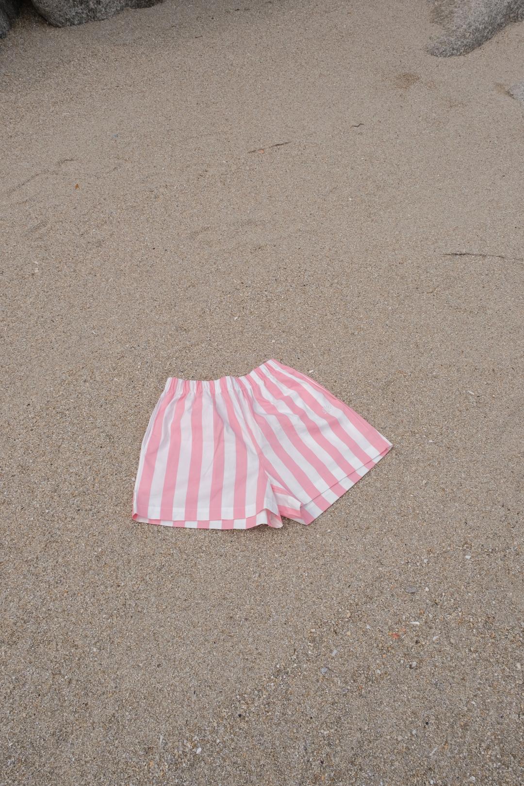 TOURIST SHORTS, PINK STRIPE