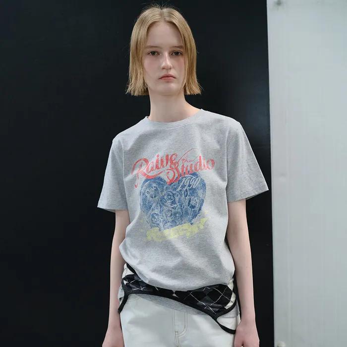 Heart Rose Blur Graphic T-shirts VW6ME435_2color