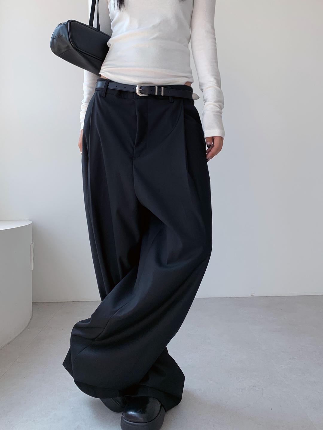 샵오르 [주문폭주/2500장 판매돌파](unisex) 와이드 롱 슬랙스 wide long slacks(2colors)