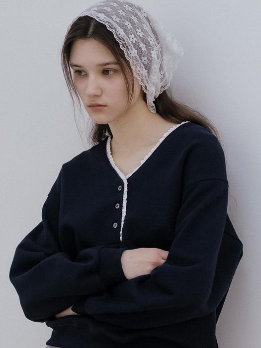 V-neck sweatshirt [TISP05LT05]_Navy