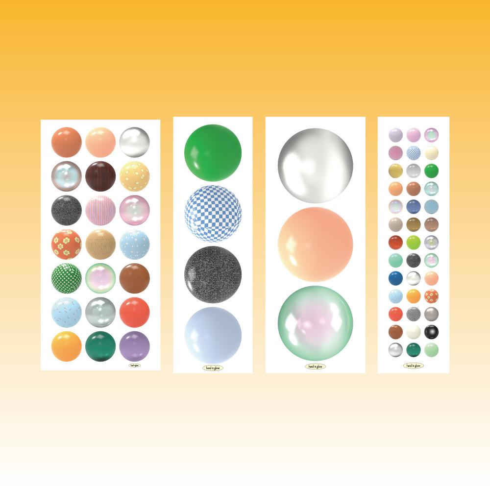 [hand in glove] beads sticker 02