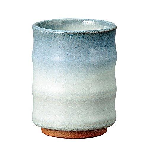 SOHINE 486-05-543 SUSHI KILN YUNOMI 녹색 꽃 대파랑 Φ3.2 X 4.1인치(8.3 X 10.5CM)