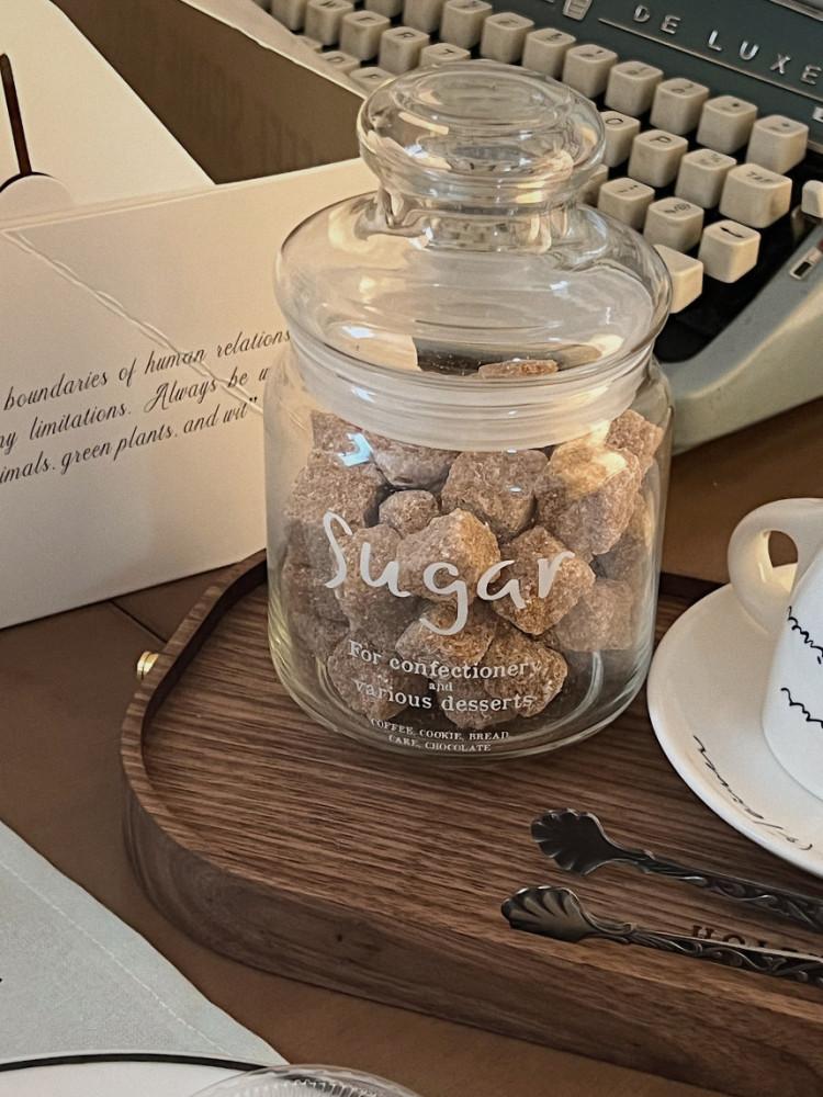 Sugar lock glass bottle (500ml)/레터링 잼병 과일청 수제청 밀폐용기