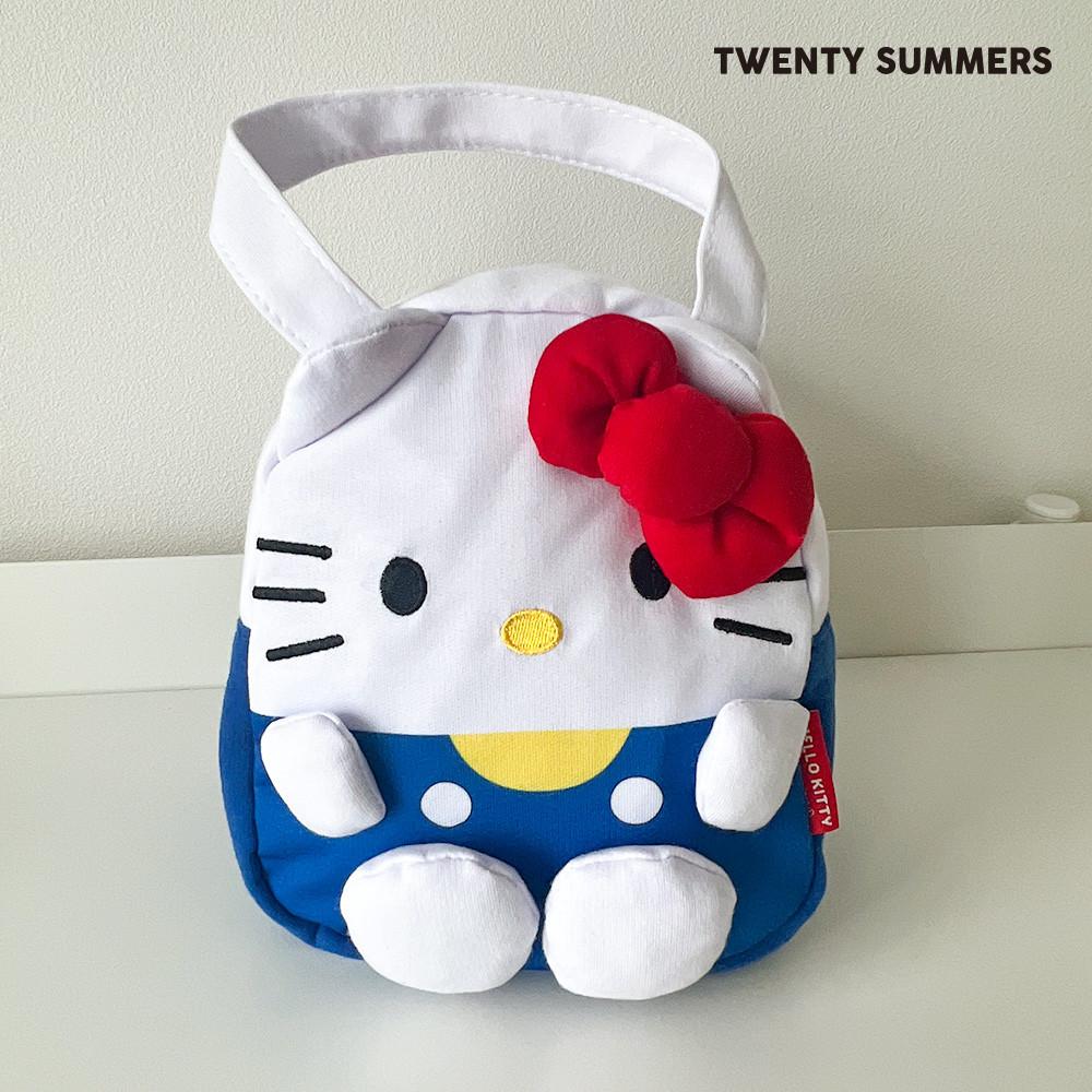 헬로 키티 스웨이드 도트 런치백