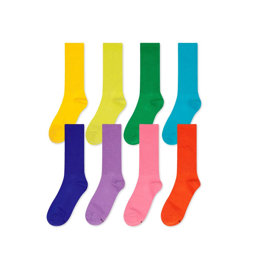 [4PACK] 1507 유니섹스 비비드 컬러 트라우져 삭스 - 컬러선택형