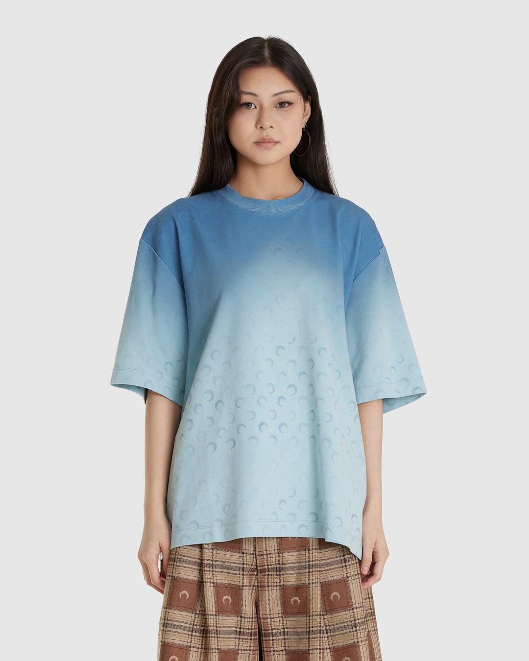 Moon Faded Jersey Relaxed T-Shirt Light Blue - X-Small