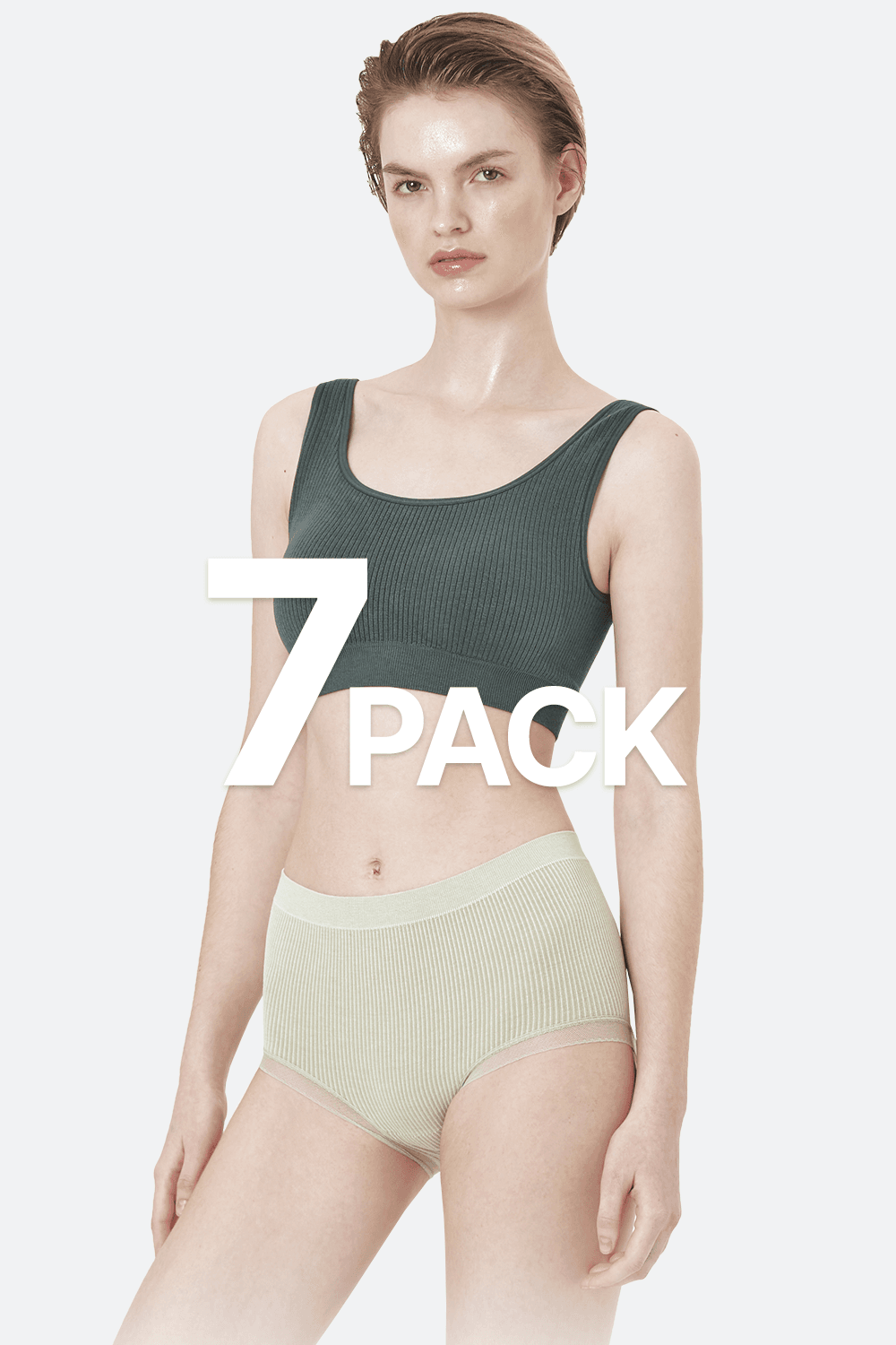 모달 심리스 스트라이프 팬티 (7PACK)