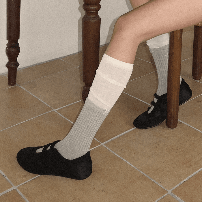 [2차 재입고] Butter Layered Socks - Light Gray