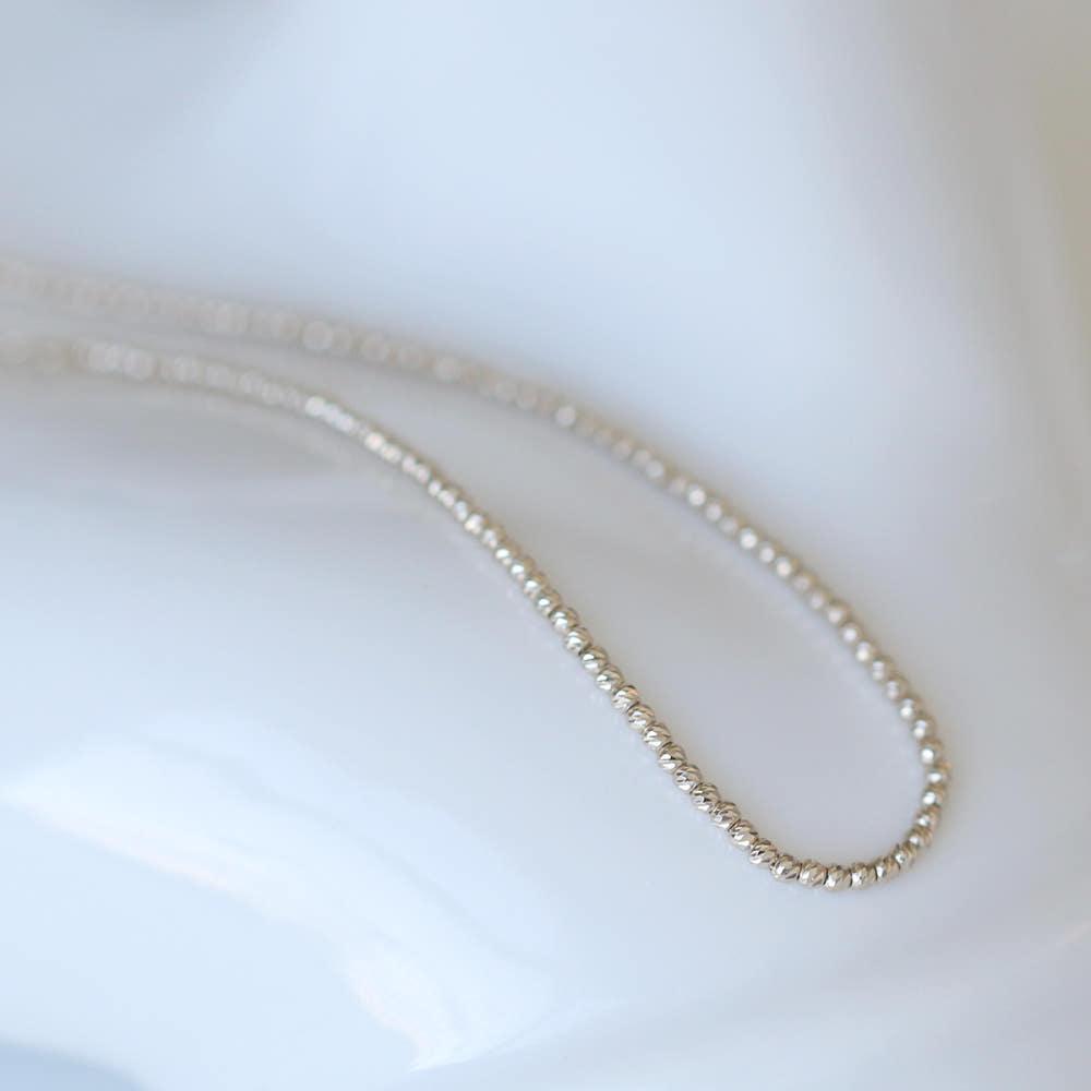 14k18k 컷팅 레인 체인 컷팅볼 팔찌 1.5미리 금팔찌 리얼화이트(샴페인골드)