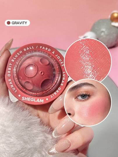 SHEGLAM Lunar Orbit Blush Ball-Gravity Cream Blush Cream Non-Fading Multi-Use Spaceship Shape Natural Pigment Non-Greasy Blendable Face Makeup Graduation Birthday Holiday Summer Fall Autumn Y2K Fancy Fashion Women Makeup Cosmetic Party Beach Travel Camping Outdoors School Campus Trip Festivals Decor Gift Present Rose Girl Cosplay Best Color Charm Vibe