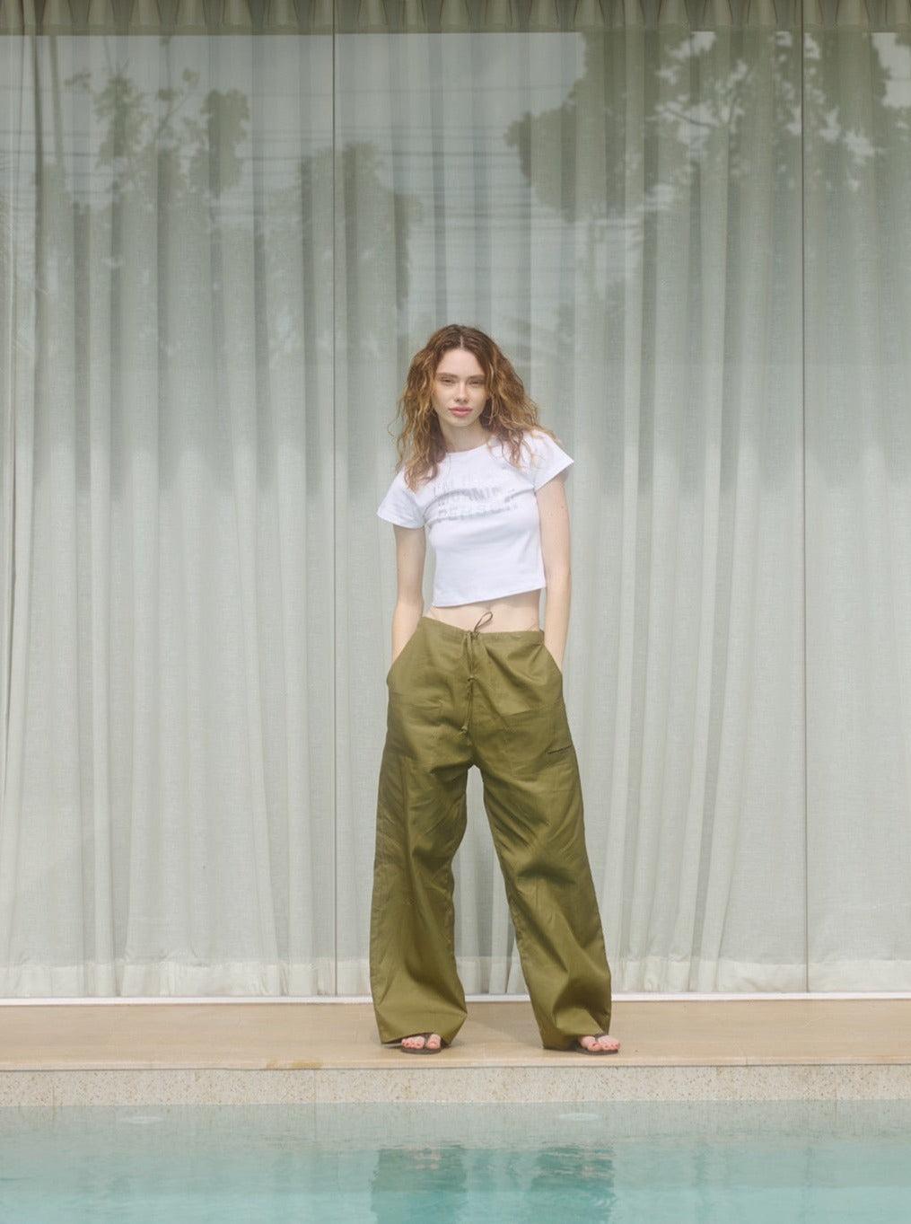 The Ultrawide Pants - Camo green - SM