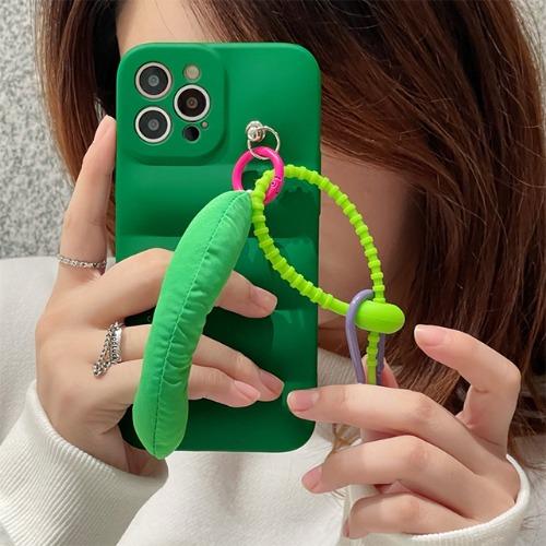 [마드마드] 그린 패딩 스트랩 케이스