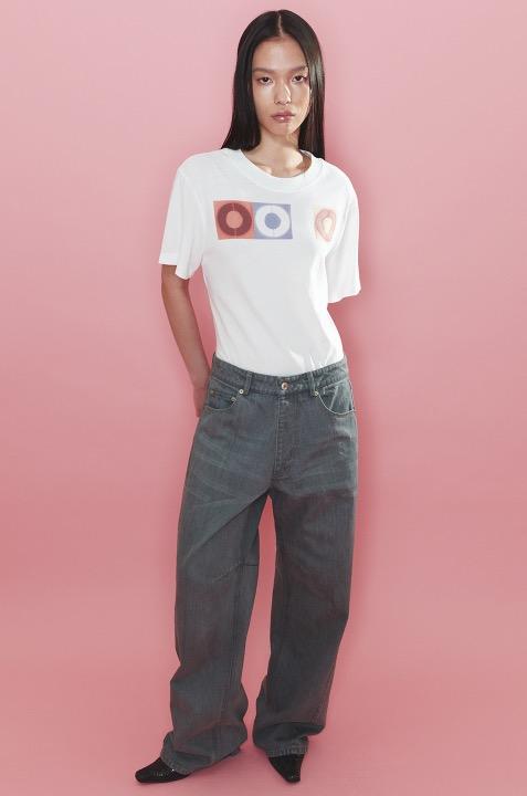 Relaxed Corset Waist Tee, Breeze