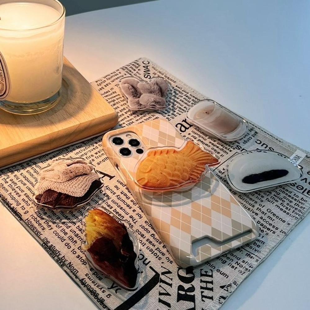 겨울 붕어빵 군고구마 아크릴 핸드폰 그립톡 스마트톡