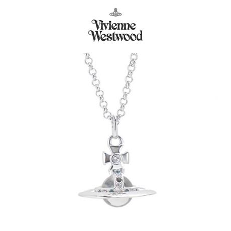 <착용샷> 비비안웨스트우드 목걸이 PETITE ORB 752014B 실버 블랙